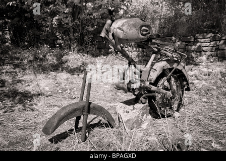 Moto ruinée - Paleo Perithia Banque D'Images