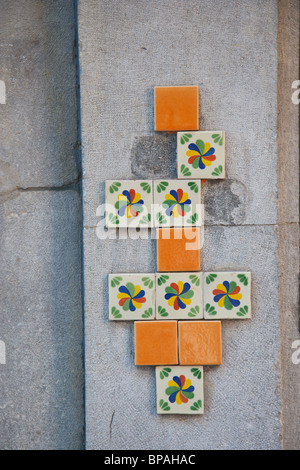 Décoration de carreaux sur le mur Banque D'Images