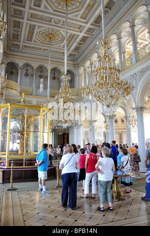 Le Pavillon Hall, Musée de l'Ermitage, Saint-Pétersbourg, Russie, Région Nord-Ouest Banque D'Images