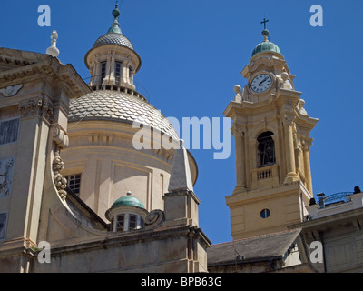 Détail de l'église Chiesa del Gesu Gênes, Italie Banque D'Images