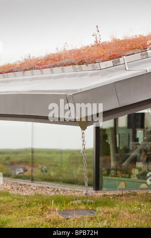 Les Norfolk Naturalists Trust visitor centre Claj, sur la côte nord du comté de Norfolk est un bâtiment vert. Banque D'Images