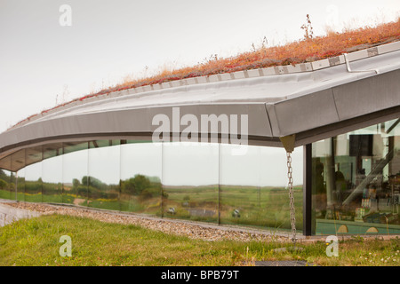 Les Norfolk Naturalists Trust visitor centre Claj, sur la côte nord du comté de Norfolk est un bâtiment vert. Banque D'Images