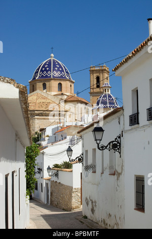 Scène de rue à Altea, Espagne. Banque D'Images