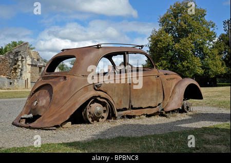 WW2 SS Nazi le massacre d'Oradour-sur-Glane Haute-Vienne Limousin France Banque D'Images