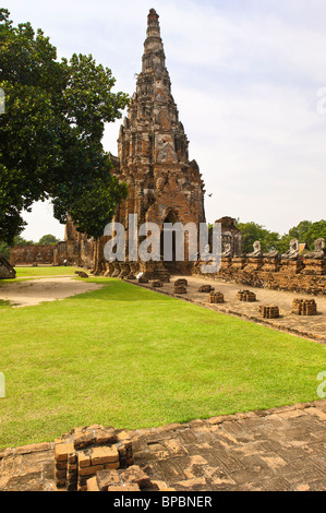 Wat Chai Wattanaram temple Ayutthaya Historical Park, Thaïlande. Banque D'Images