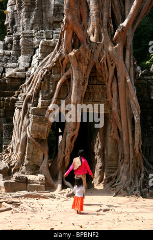 Ta Som temple à Angkor, Cambodge Banque D'Images