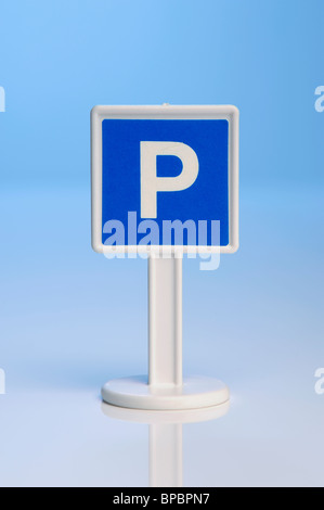 Toy Parking sign Banque D'Images