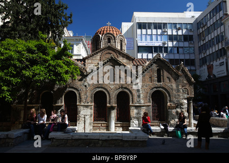 Église de Panaghia Kapnikarea au coeur de la ville, Athènes, Grèce Banque D'Images