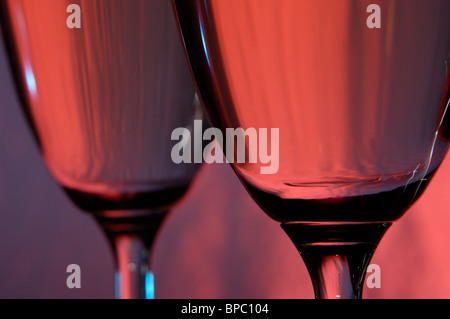 Deux verres à vin de champagne Banque D'Images