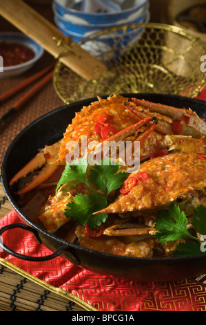 Crabe chili Singapour Banque D'Images