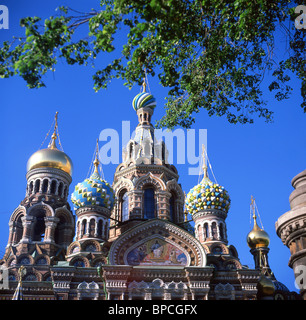 Église du Sauveur sur le sang renversé (Spasa Na Krovi), Saint. Petersbourg, région du Nord-Ouest, Russie Banque D'Images