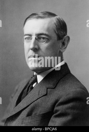 Portrait photo vers 1908 de Woodrow Wilson (1856 - 1924) - le 28e président des États-Unis (1913 - 1921). Banque D'Images