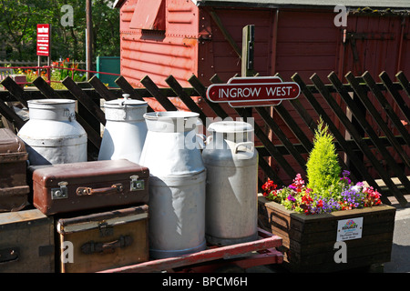 Ingrow Gare, Keighley et vaut Valley Railway, Ingrow, West Yorkshire, Angleterre, Royaume-Uni. Banque D'Images