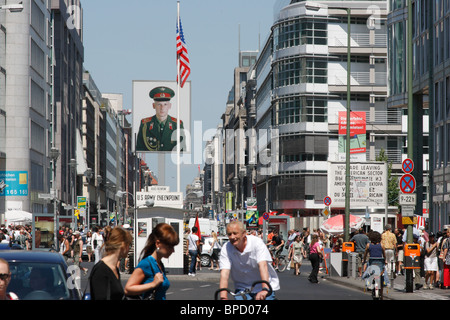 Checkpoint Charlie, Berlin, Allemagne Banque D'Images