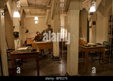 Churchill War Rooms (officiellement, le Cabinet War Rooms) - Vernon - Londres Banque D'Images