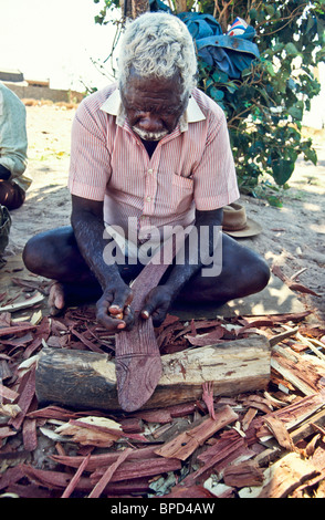 Boomerang traditionnel, de l'Australie Banque D'Images