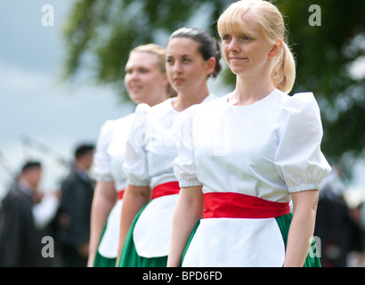 Danseurs écossais à Stirling Castle Banque D'Images