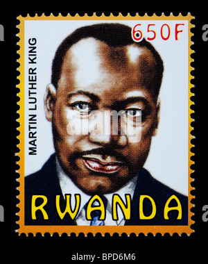 RWANDA - circa 2000 : un timbre-poste imprimé en Rwanda montrant Martin Luther King, circa 2000 Banque D'Images