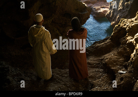 Les grottes d'hercule, le cap Spartel, près de Tanger, Maroc, afrique du nord Banque D'Images