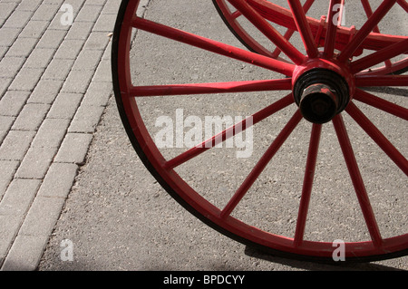 Roue panier rouge, Palma, Majorque, Espagne Banque D'Images