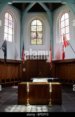 Begijnhof Engelskerk ; Begijnhof English Église à Amsterdam Banque D'Images