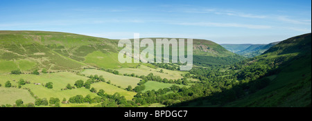 Au sud de la partie nord de Vale of Ewyas de près de col de l'Évangile, le parc national des Brecon Beacons, Powys, Wales Banque D'Images