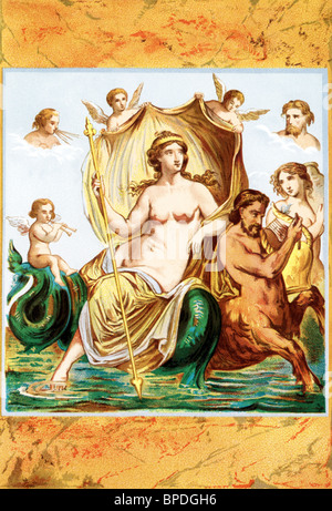 Selon la mythologie grecque, Amphitrite est une déesse de la mer et de l'épouse de Poséidon, dieu de la mer. Banque D'Images