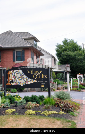 En pays Amish Quilts store, North Carolina, USA Banque D'Images