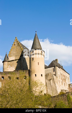 Luxembourg, Vianden. Château de Vianden (b. Xve s.). Banque D'Images