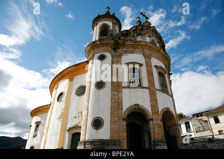 Igreja Nossa Senhora do Rosario church, Ouro Preto, Brésil. Banque D'Images