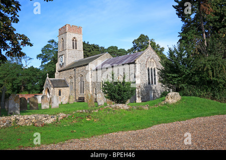 L'église Sainte Marie la Vierge à Saxlingham Nethergate, Norfolk, Angleterre, Royaume-Uni. Banque D'Images