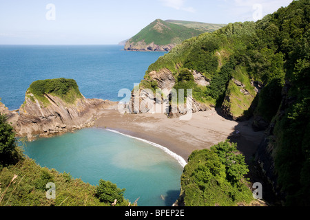 Golden Cove beach près de Ifracombe et Combe Martin sur la côte nord du Devon Banque D'Images