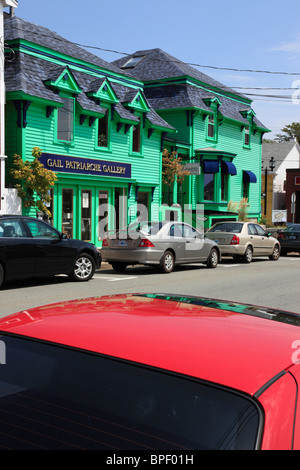 Façade de bâtiment traditionnel vieux centre-ville de Lunenburg, en Nouvelle-Écosse, au Canada, en Amérique du Nord.Photo de Willy Matheisl Banque D'Images