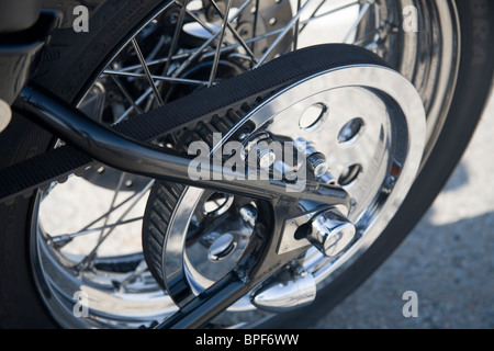 Harley Davidson V2 Roue d'entraînement Banque D'Images