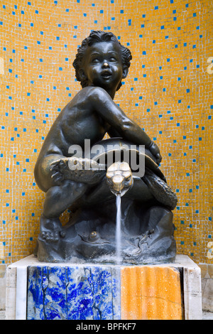 Fontaine des tortues - Sienne Banque D'Images