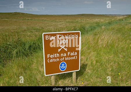 Le site de la bataille de Cairinis et le fossé de sang, South Uist, Hébrides extérieures, en Écosse. 6444 SCO Banque D'Images