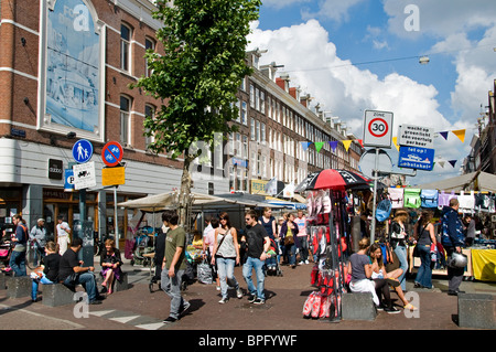 Albert Cuypstraat Cuyp Market Amsterdam Pays-Bas Banque D'Images