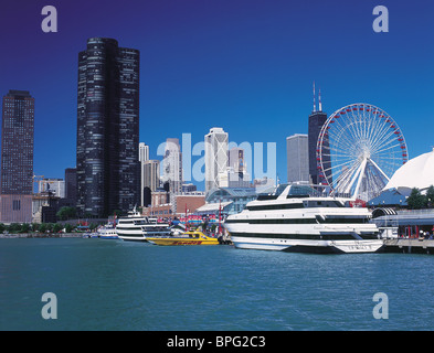 Le Navy Pier, Chicago, Illinois, États-Unis Banque D'Images