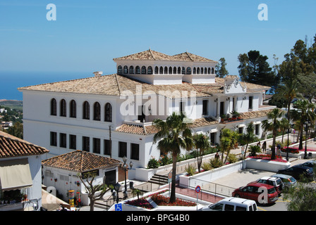 Mairie, Pueblo Blanco, Mijas, Costa del Sol, la province de Malaga, Andalousie, Espagne, Europe de l'Ouest. Banque D'Images