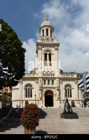 L'église de Saint Charles, Monte Carlo, Monaco, Cote d'Azur, France Banque D'Images