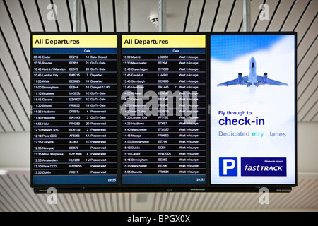 Départ à l'aéroport d'Édimbourg, Écosse Banque D'Images