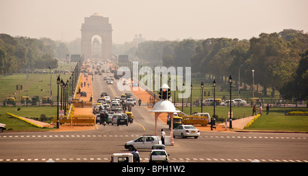 La porte de l'Inde et de la zone du Parlement indien à New Delhi Inde Banque D'Images