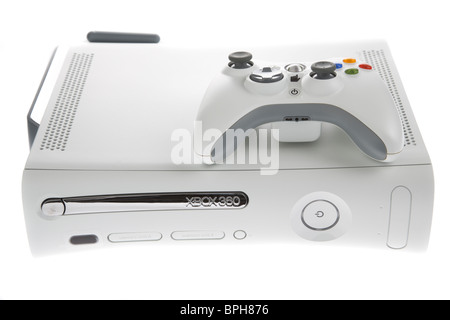 Console de jeux Xbox 360 d'origine avec contrôleur Banque D'Images