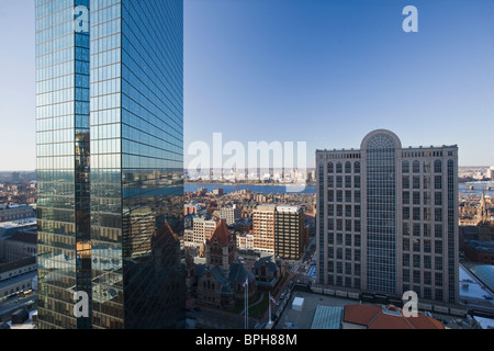 Bâtiments dans une ville, la John Hancock Tower, Back Bay, Boston, Massachusetts, USA Banque D'Images