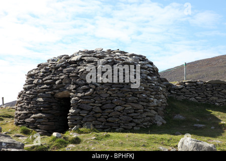 Ruche ancienne cabane de pierres, péninsule de Dingle, Irlande Banque D'Images