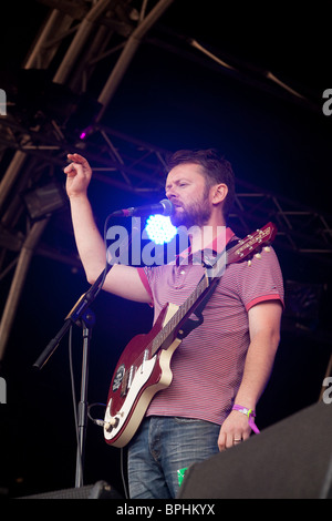 Le chant à l'Adams Green Man Festival 2010 , Brecon Beacons au Pays de Galles. Banque D'Images