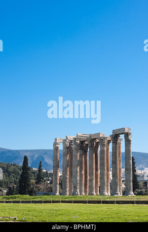 Détails du Temple de Zeus à Athènes, Grèce. Banque D'Images