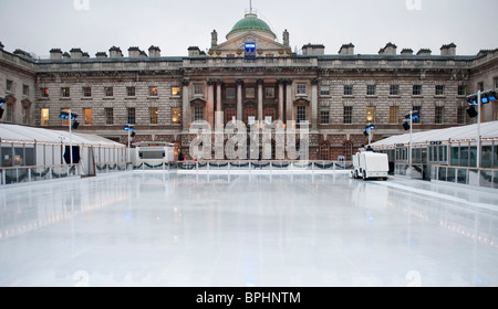 La patinoire à Somerset House London UK Banque D'Images