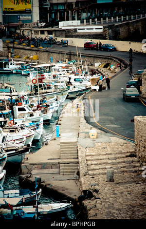 Le vieux port vénitien de la Canée, Crète, Grèce. Banque D'Images