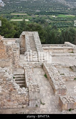 Ruines de Knossos Palais Minoen en Crète, Grèce. Banque D'Images